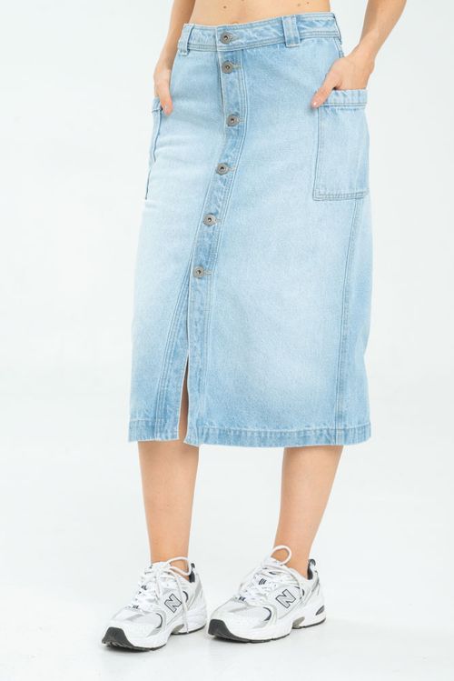 FALDA MIDI BOTONES