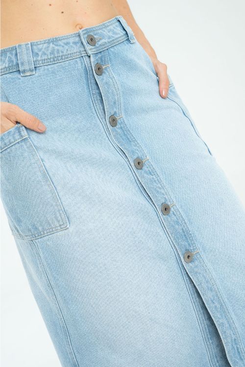 FALDA MIDI BOTONES